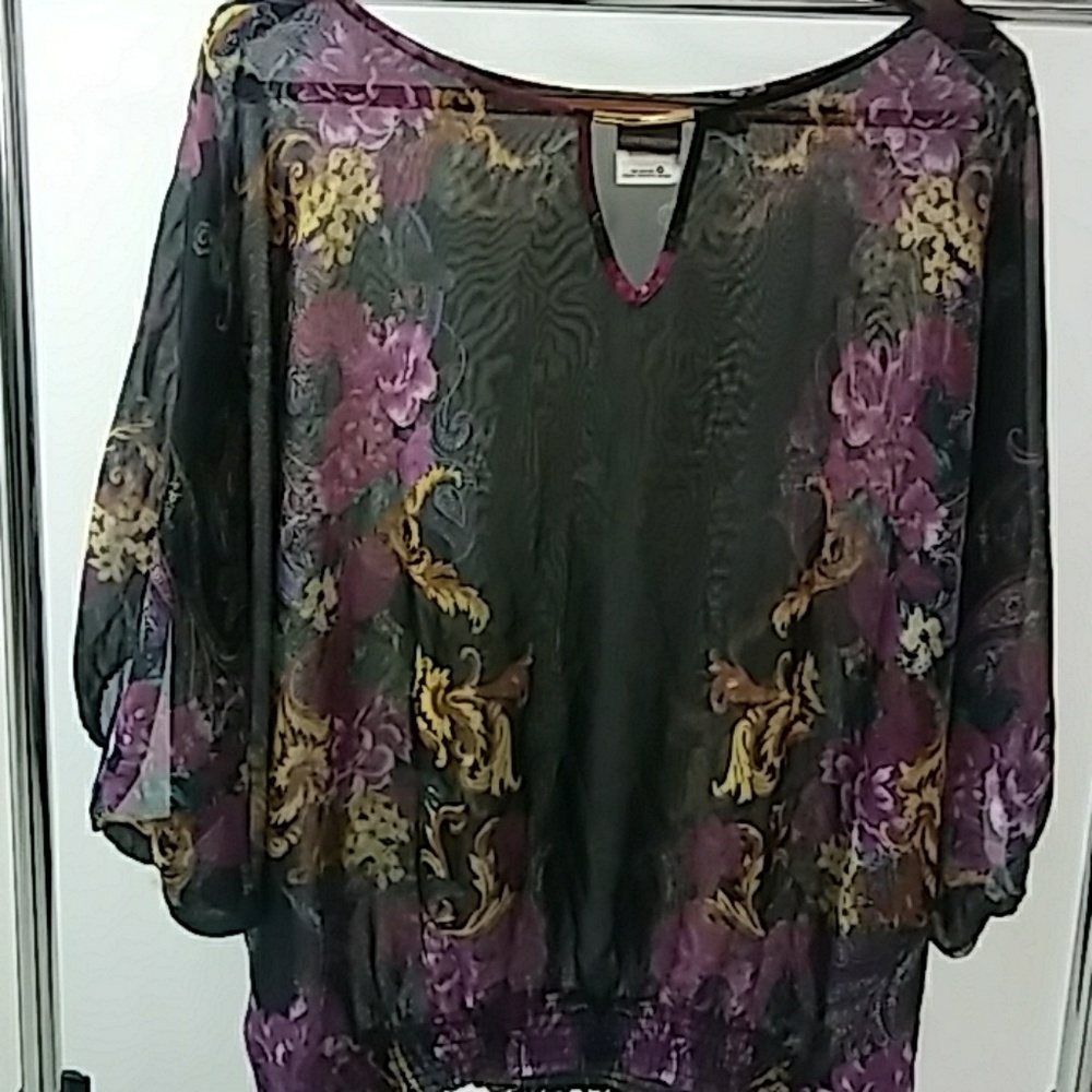 Dark Floral Blouse